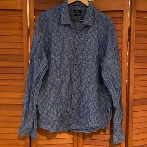 Like New Boss Linen button down Slim fit- 3XL